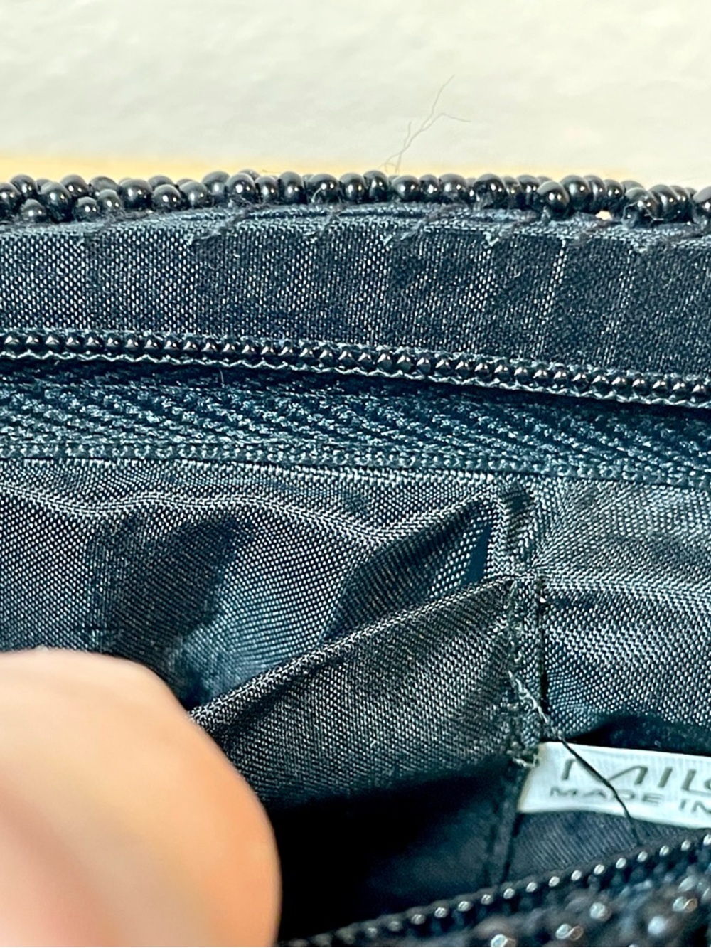 Black Silver Copper Sequin Evening Clutch Handbag | 19” Strap | Like New - Picture 8 of 13